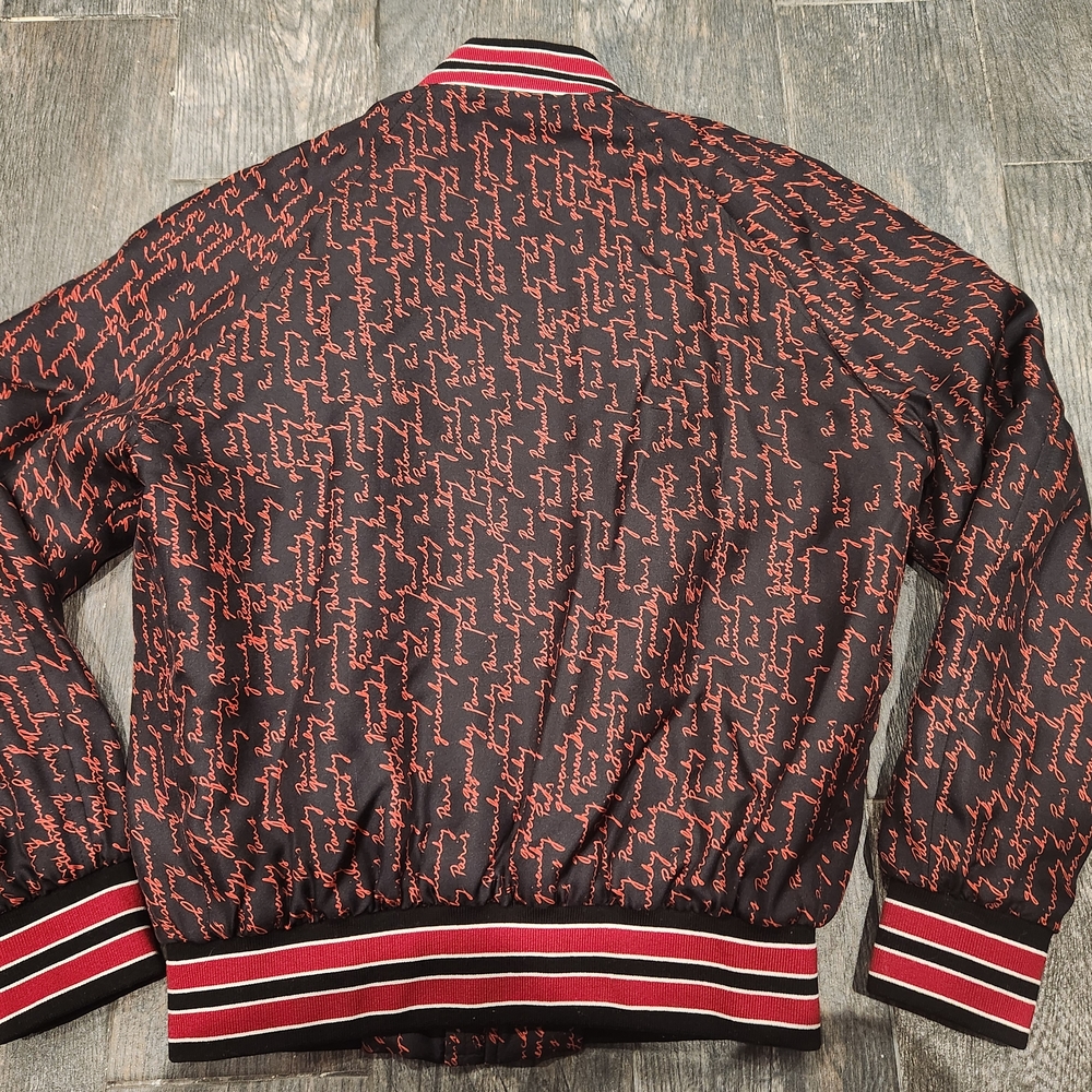 Givenchy Black And Red Patterned Bomber Jacket - image 5